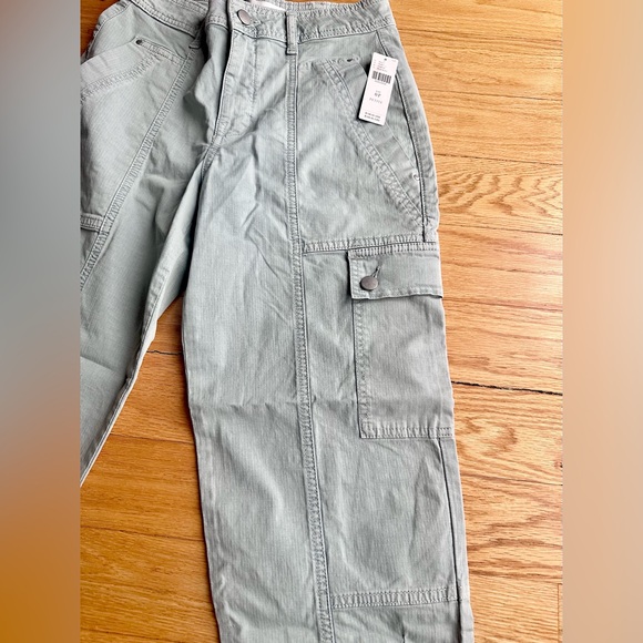 NWT By Anthropologie Utility Barrel Leg Pants Light Blue 0 Petite - Picture 2 of 7